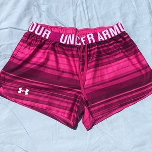 Pink Under Armour shorts